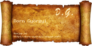 Dorn Györgyi névjegykártya