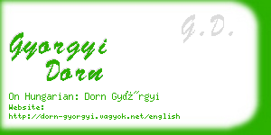 gyorgyi dorn business card